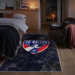 mls fc dallas area rug non slip soccer carpet home decor gift idea for fans bedroom fcd94
