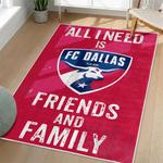 mls fc dallas area rug non slip soccer carpet home decor gift idea for fans living room fcd100
