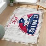 mls fc dallas area rug non slip soccer carpet home decor gift idea for fans living room fcd18