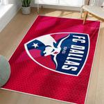 mls fc dallas area rug non slip soccer carpet home decor gift idea for fans living room fcd19