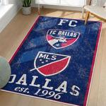 mls fc dallas area rug non slip soccer carpet home decor gift idea for fans living room fcd28