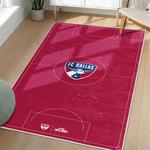mls fc dallas area rug non slip soccer carpet home decor gift idea for fans living room fcd4