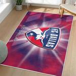 mls fc dallas area rug non slip soccer carpet home decor gift idea for fans living room fcd55