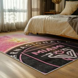 mls inter miami cf soccer team logo sport carpet area rug home decor gift bedroom imcf21
