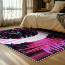 mls inter miami cf soccer team logo sport carpet area rug home decor gift bedroom imcf28