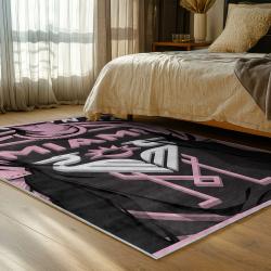 mls inter miami cf soccer team logo sport carpet area rug home decor gift bedroom imcf41