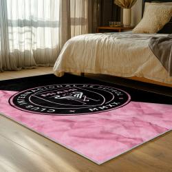 mls inter miami cf soccer team logo sport carpet area rug home decor gift bedroom imcf5