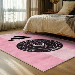 mls inter miami cf soccer team logo sport carpet area rug home decor gift bedroom imcf58