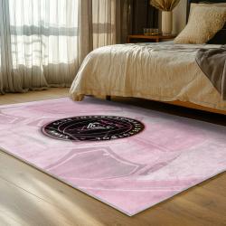 mls inter miami cf soccer team logo sport carpet area rug home decor gift bedroom imcf75