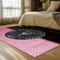 mls inter miami cf soccer team logo sport carpet area rug home decor gift bedroom imcf80