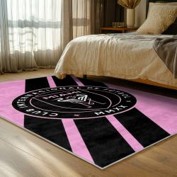 mls inter miami cf soccer team logo sport carpet area rug home decor gift bedroom imcf96