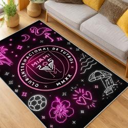 MLS Inter Miami Cf Soccer Team Logo Sport Carpet Area Rug Home Decor Gift IMCF18