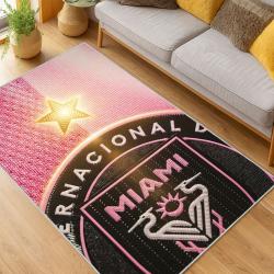 MLS Inter Miami Cf Soccer Team Logo Sport Carpet Area Rug Home Decor Gift IMCF21