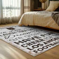 mls los angeles fc soccer team logo sport carpet area rug home decor gift idea bedroom lafc25