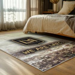mls los angeles fc soccer team logo sport carpet area rug home decor gift idea bedroom lafc3