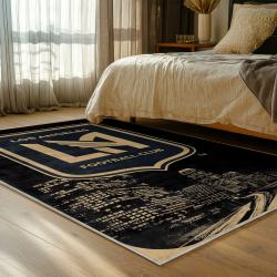 mls los angeles fc soccer team logo sport carpet area rug home decor gift idea bedroom lafc31