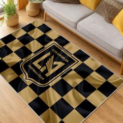 MLS Los Angeles Fc Soccer Team Logo Sport Carpet Area Rug Home Decor Gift LAFC22