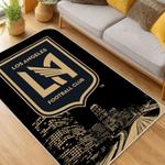 mls los angeles fc soccer team logo sport carpet area rug home decor gift idea living room lafc31