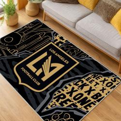 MLS Los Angeles Fc Soccer Team Logo Sport Carpet Area Rug Home Decor Gift LAFC44