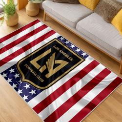 MLS Los Angeles Fc Soccer Team Logo Sport Carpet Area Rug Home Decor Gift LAFC54