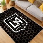 mls los angeles fc soccer team logo sport carpet area rug home decor gift idea living room lafc6