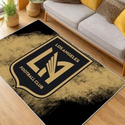 MLS Los Angeles Fc Soccer Team Logo Sport Carpet Area Rug Home Decor Gift LAFC64