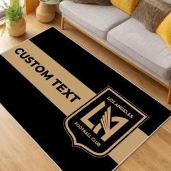 MLS Los Angeles Fc Soccer Team Logo Sport Carpet Area Rug Home Decor Gift LAFC66