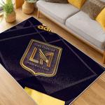mls los angeles fc soccer team logo sport carpet area rug home decor gift idea living room lafc77