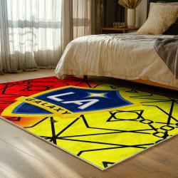 mls los angeles galaxy soccer team logo sport carpet area rug home decor gift bedroom lagfc51
