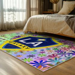 mls los angeles galaxy soccer team logo sport carpet area rug home decor gift bedroom lagfc7