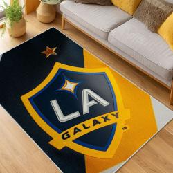 MLS Los Angeles Galaxy Soccer Team Logo Sport Carpet Area Rug Home Decor Gift Lagfc30