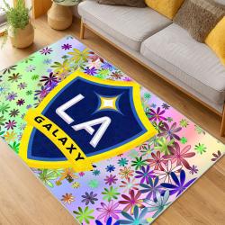MLS Los Angeles Galaxy Soccer Team Logo Sport Carpet Area Rug Home Decor Gift Lagfc7
