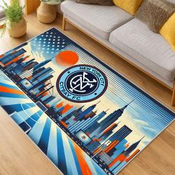 MLS New York City Fc Soccer Team Logo Sport Carpet Area Rug Home Decor Gift Idea For Fans NYCFC1