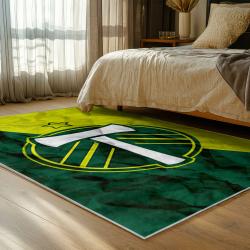 mls portland timbers fc area rug non slip soccer carpet home decor gift idea for fans bedroom ptfc12
