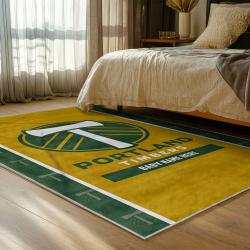 mls portland timbers fc area rug non slip soccer carpet home decor gift idea for fans bedroom ptfc20