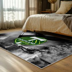 mls portland timbers fc area rug non slip soccer carpet home decor gift idea for fans bedroom ptfc26
