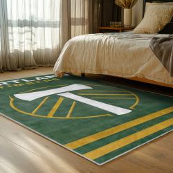 mls portland timbers fc area rug non slip soccer carpet home decor gift idea for fans bedroom ptfc36
