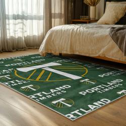 mls portland timbers fc area rug non slip soccer carpet home decor gift idea for fans bedroom ptfc48