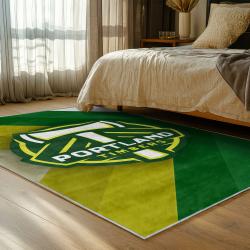 mls portland timbers fc area rug non slip soccer carpet home decor gift idea for fans bedroom ptfc5
