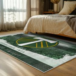 mls portland timbers fc area rug non slip soccer carpet home decor gift idea for fans bedroom ptfc58