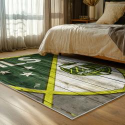 mls portland timbers fc area rug non slip soccer carpet home decor gift idea for fans bedroom ptfc6
