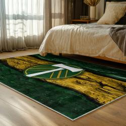 mls portland timbers fc area rug non slip soccer carpet home decor gift idea for fans bedroom ptfc60