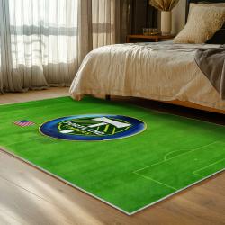 mls portland timbers fc area rug non slip soccer carpet home decor gift idea for fans bedroom ptfc75