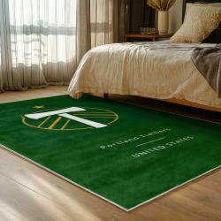 mls portland timbers fc area rug non slip soccer carpet home decor gift idea for fans bedroom ptfc82