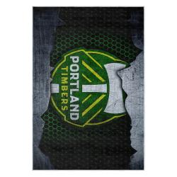 mls portland timbers fc area rug non slip soccer carpet home decor gift idea for fans ptfc54