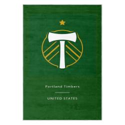 mls portland timbers fc area rug non slip soccer carpet home decor gift idea for fans ptfc82