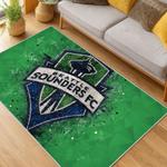 mls seattle sounders fc soccer team logo sport carpet area rug home decor gift idea for fans living room ssfc11
