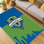 mls seattle sounders fc soccer team logo sport carpet area rug home decor gift idea for fans living room ssfc16