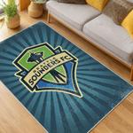 mls seattle sounders fc soccer team logo sport carpet area rug home decor gift idea for fans living room ssfc35