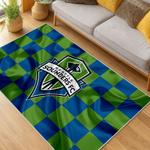 mls seattle sounders fc soccer team logo sport carpet area rug home decor gift idea for fans living room ssfc4